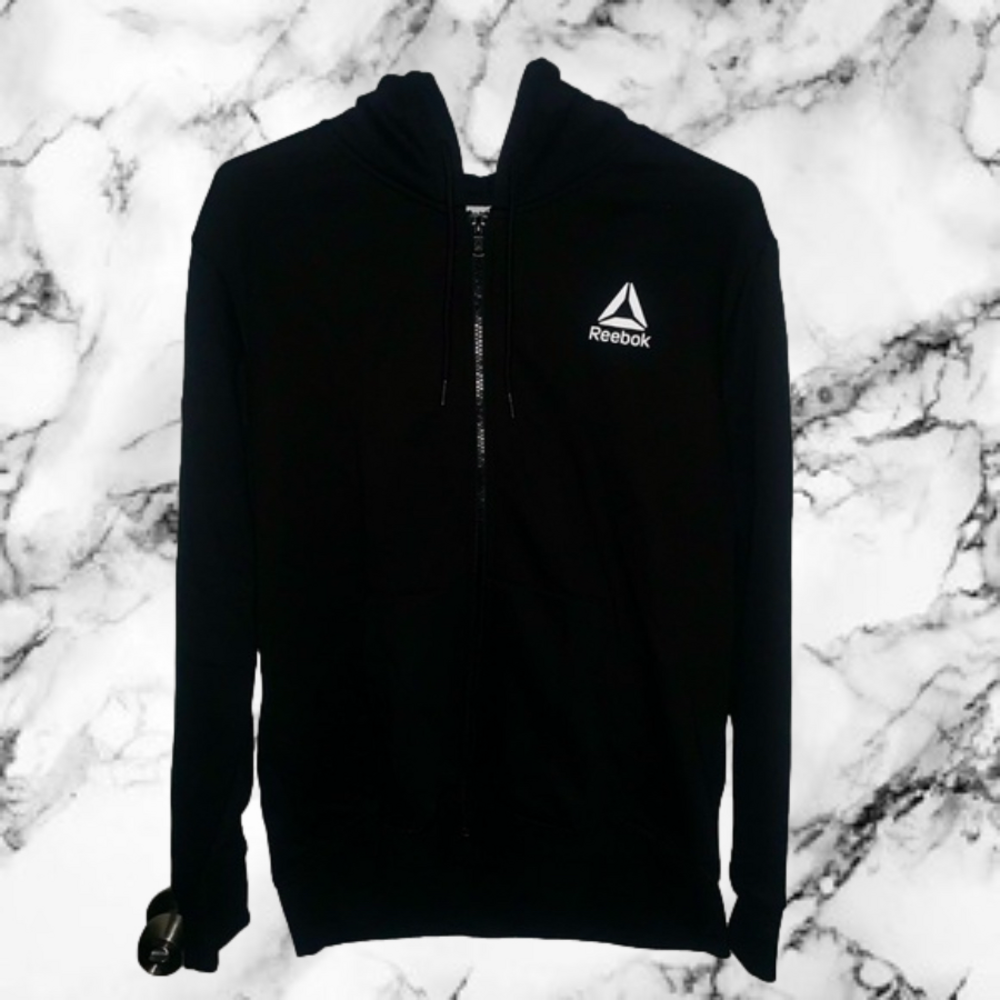 Reebok Fleece Full Zip Hoodie Black Size XL (Still Has The Tag)
